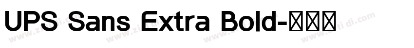 UPS Sans Extra Bold字体转换